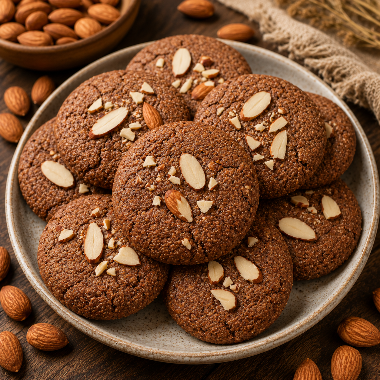 Ragi almond cookies